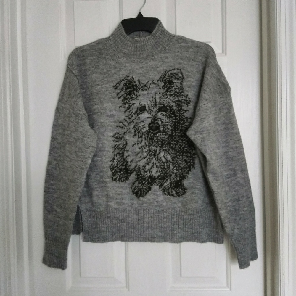 Anthro Moth Terrier Dog Sweater